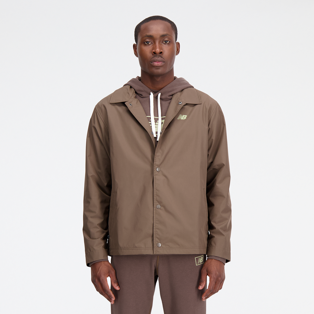 New Balance NB Essentials Coaches Jacket in BRAUN
