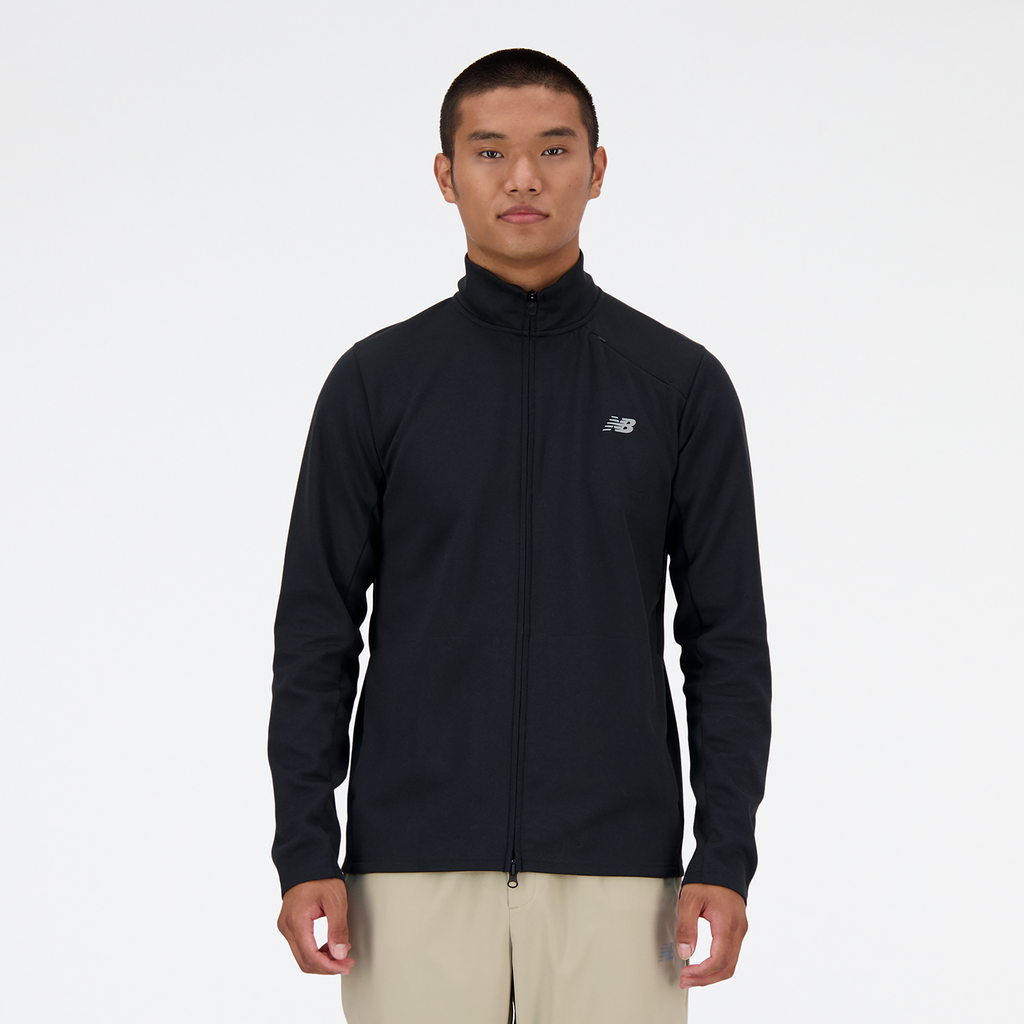 New Balance Tech Knit Full Zip in SCHWARZ