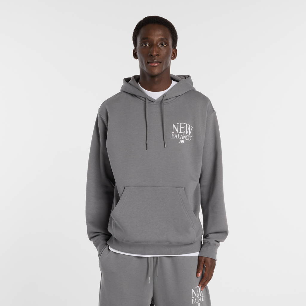 New Balance Reimagined Fleece Hoodie in GRAU
