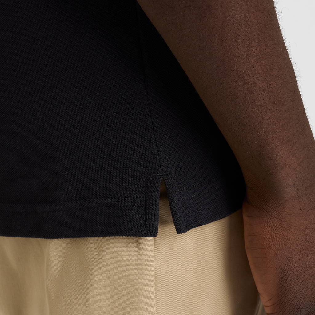 New Balance Cotton Pique Polo in SCHWARZ
