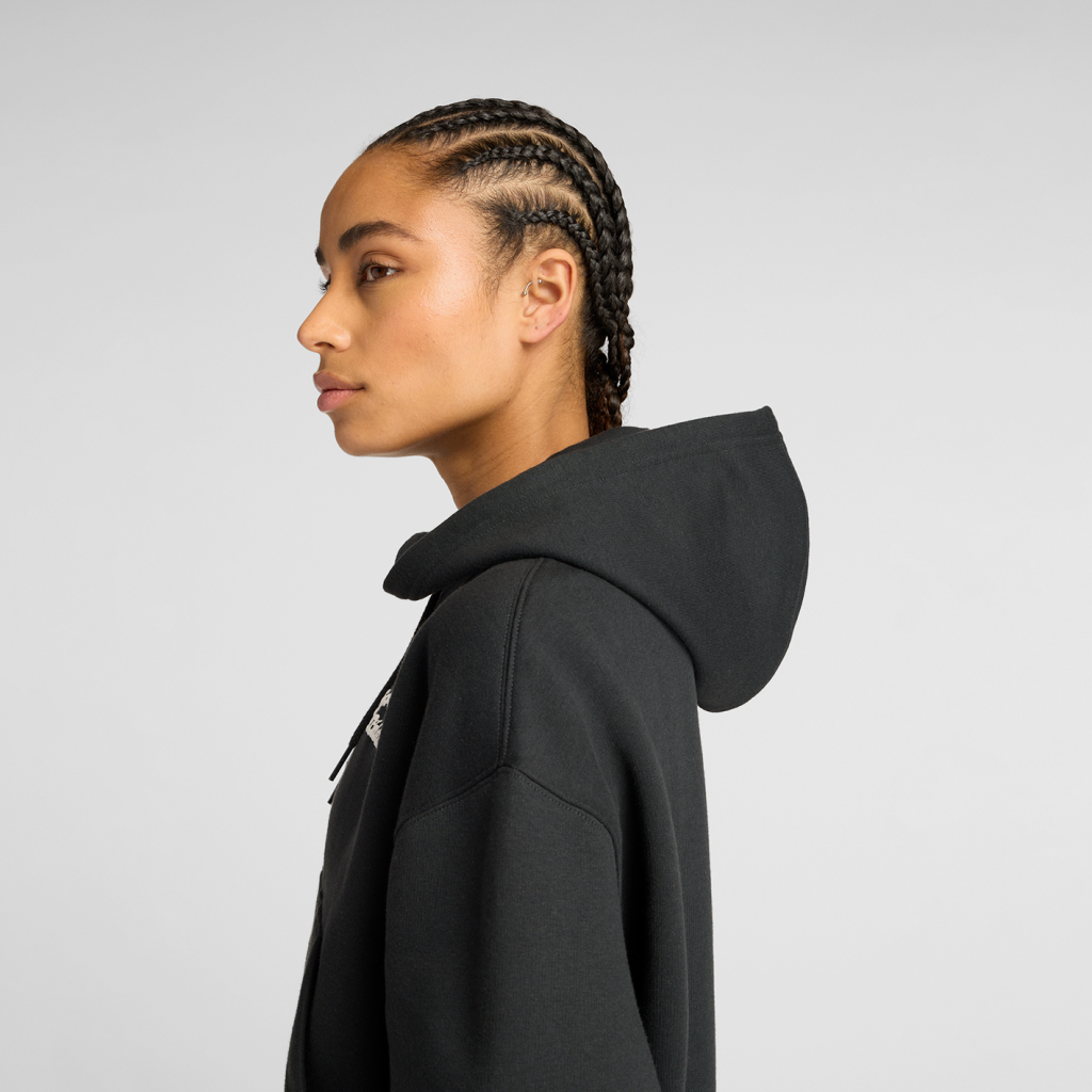 New Balance W Linear Heritage Fleece Full Zip in SCHWARZ