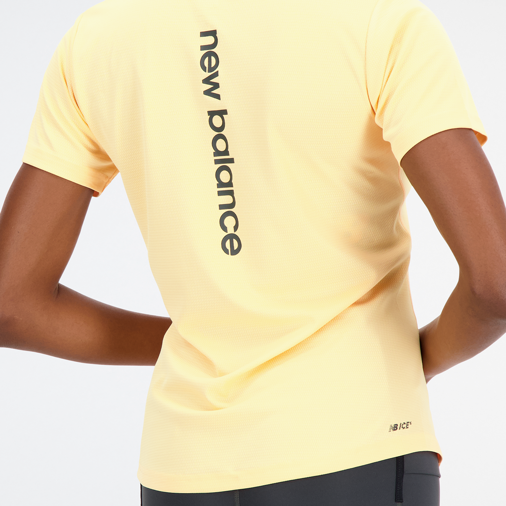 New Balance W Impact Run AT N-Vent Tee in GELB
