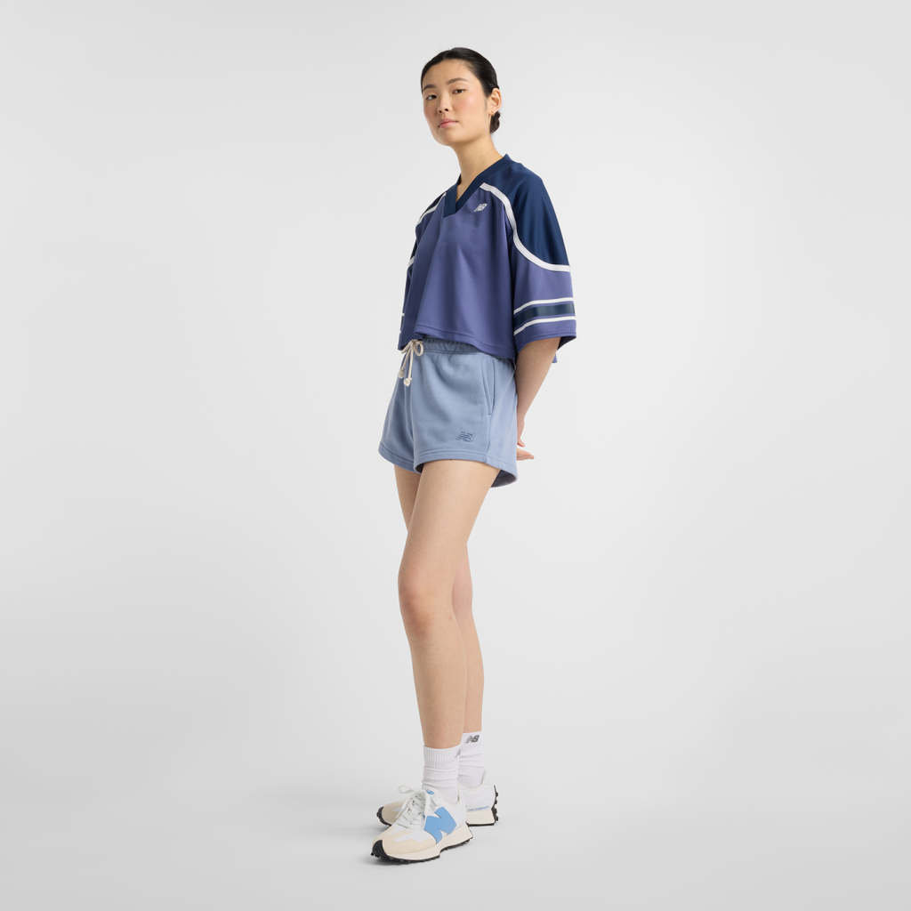 New Balance Coastal Fleece Short in BLAU