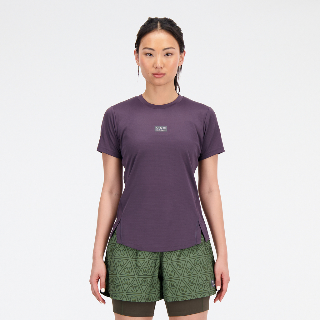 New Balance W Impact Run AT N-Vent Tee in VIOLETT