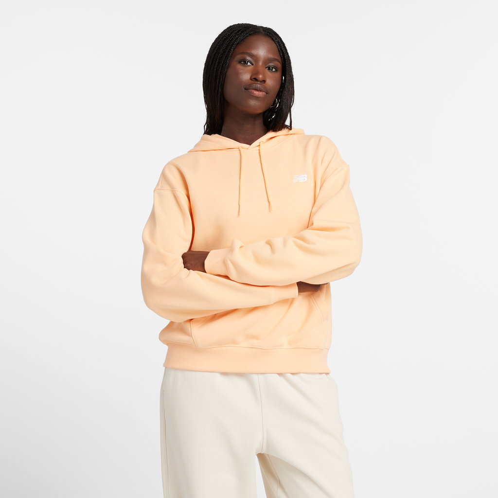 New Balance W Sport Essentials French Terry Small Logo Hoodie in ORANGE
