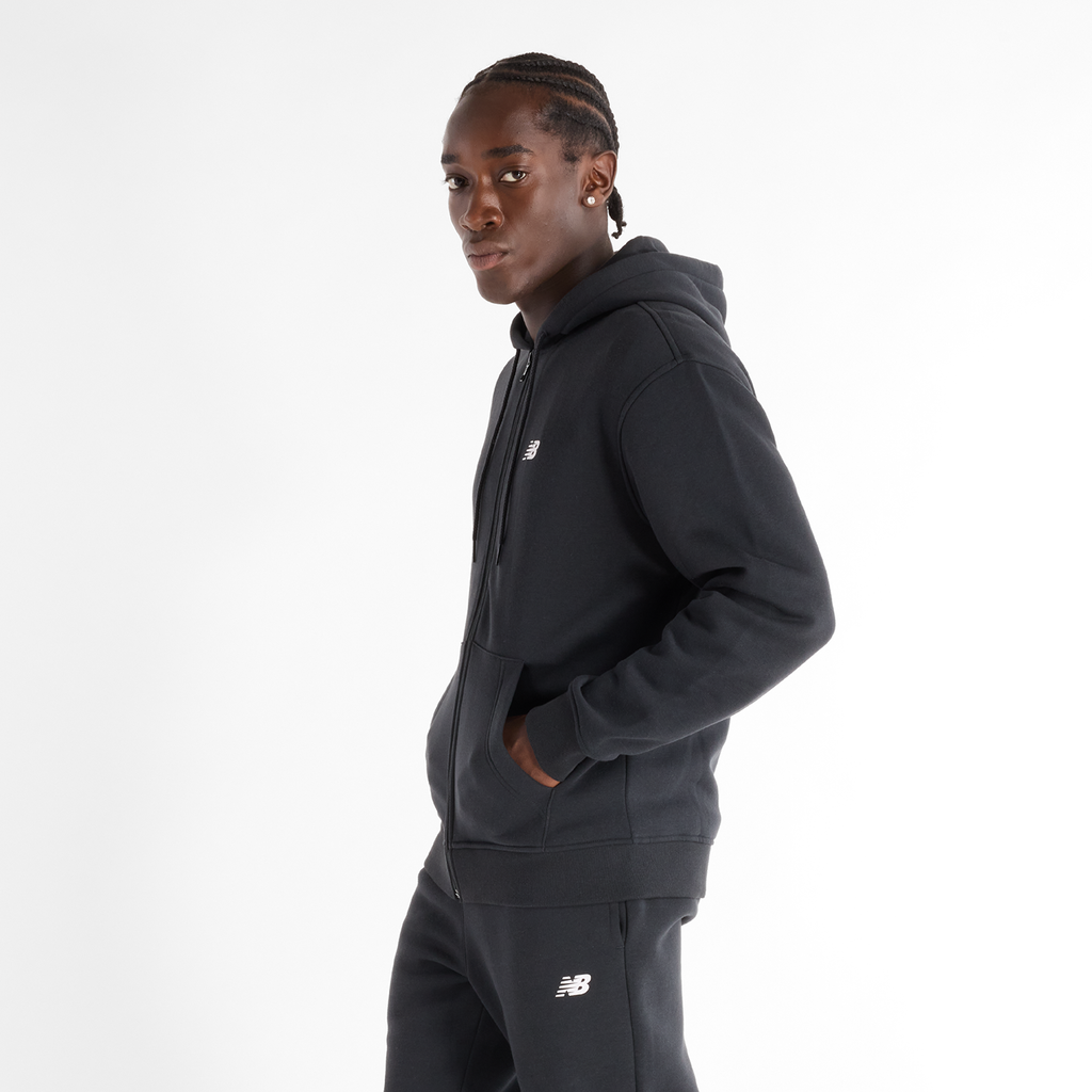 New Balance Sport Core Brushed Full Zip Hoodie in SCHWARZ