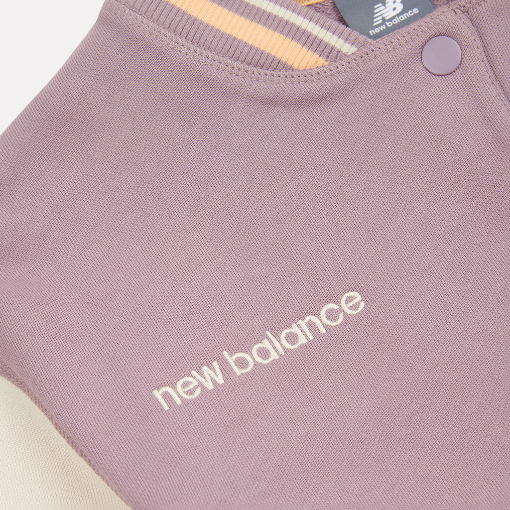 New Balance G NB Premium Loop Back Baseball Jacket in VIOLETT