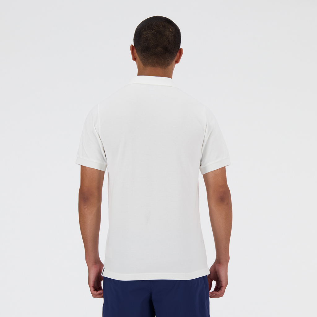 New Balance Cotton Polo in WEISS