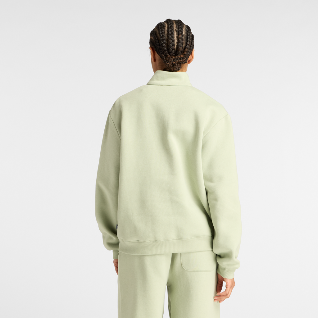 New Balance W Linear Heritage Fleece Half Zip in GRÜN