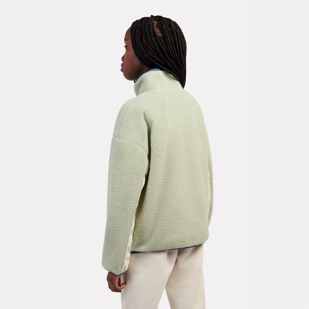 New Balance G NB PREMIUM BORG FLEECE ZIP THRU FUNNEL in GRÜN