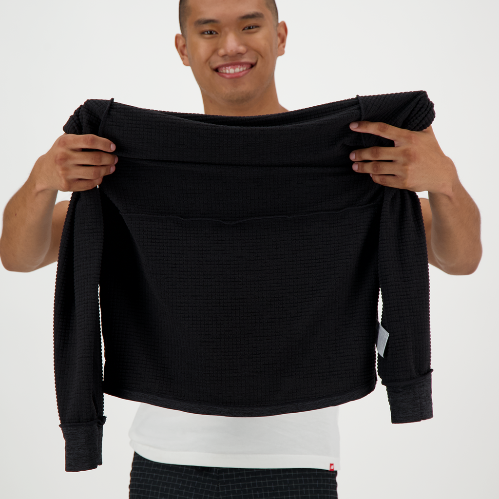 New Balance Athletics Heat Grid 1/2 Zip in SCHWARZ