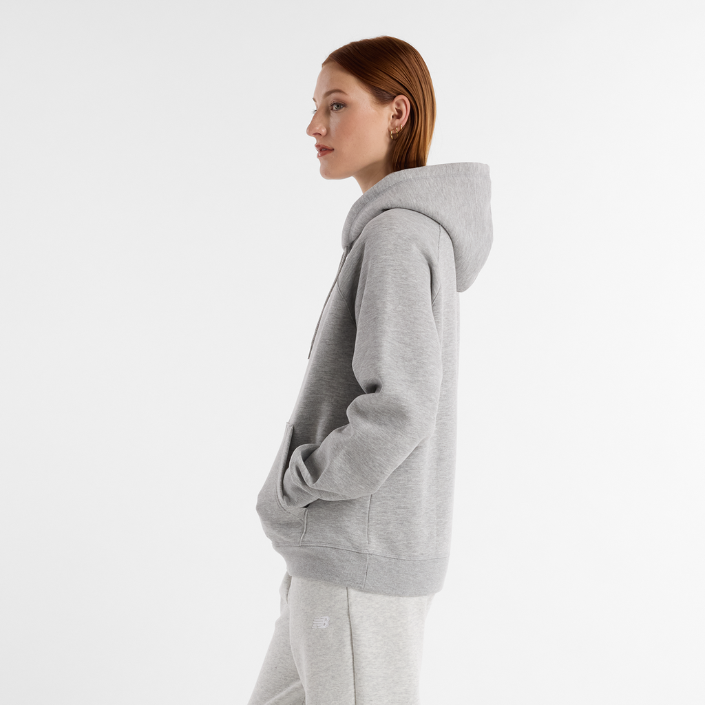 New Balance W Sport Fleece Logo Hoodie in GRAU