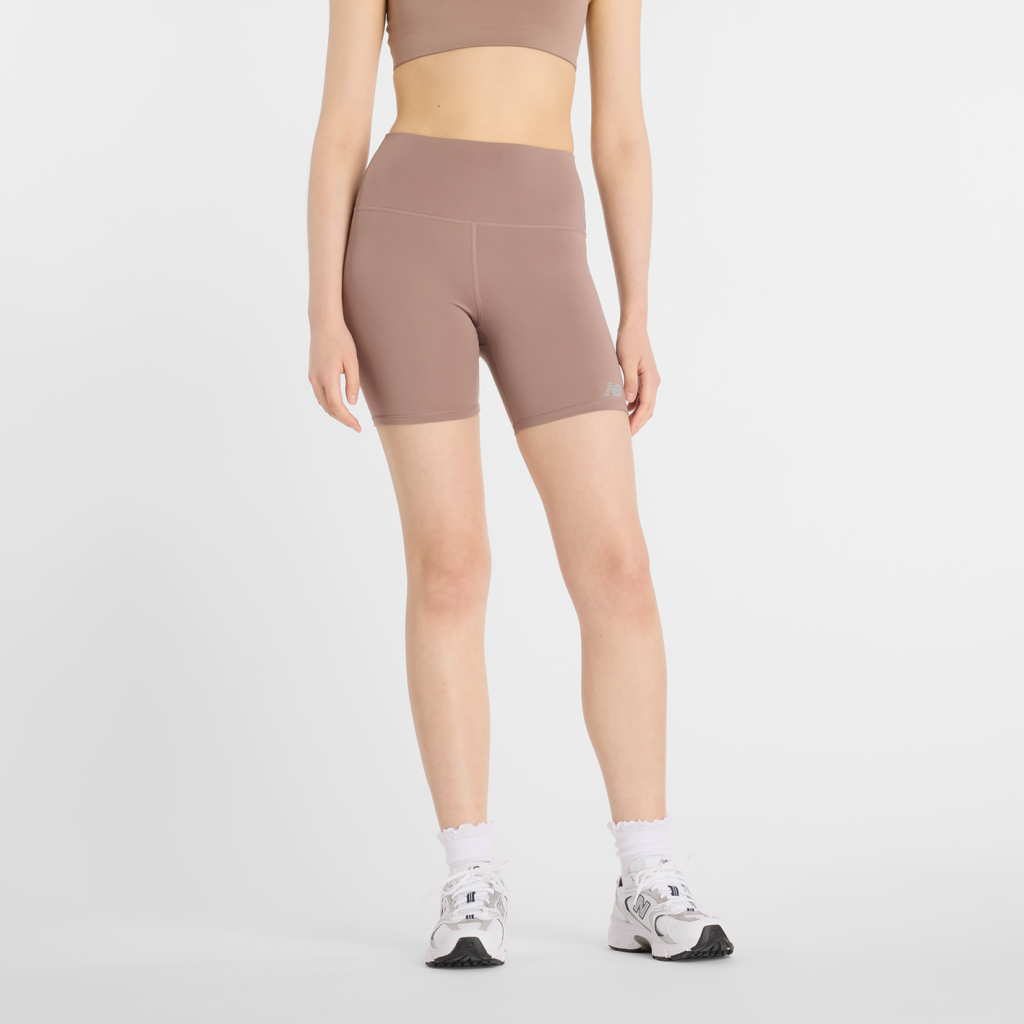 New Balance W NB Harmony High Rise Short 6" in BRAUN