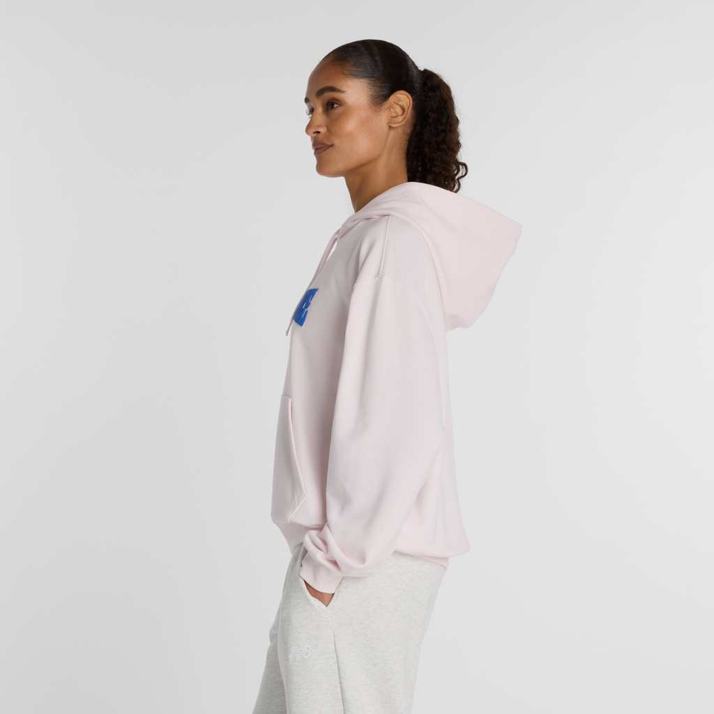 New Balance W Wavy Oversized Hoodie in PINK