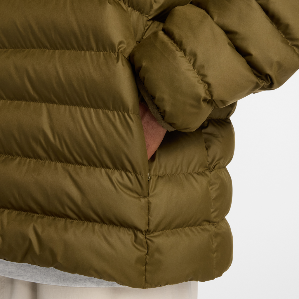New Balance Hooded Puffer Jacket in GRÜN