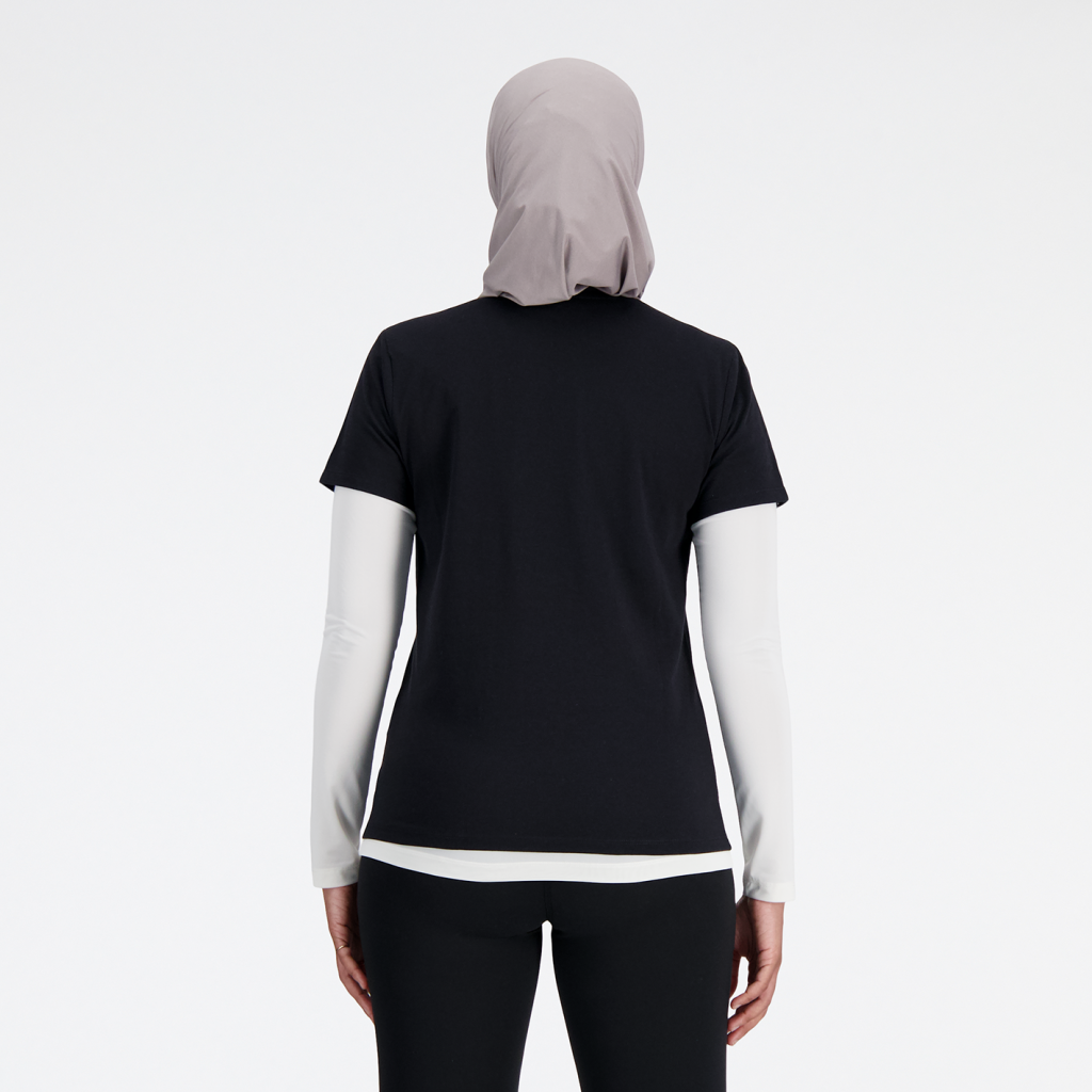 New Balance W Sport Essentials Heathertech T-Shirt in SCHWARZ