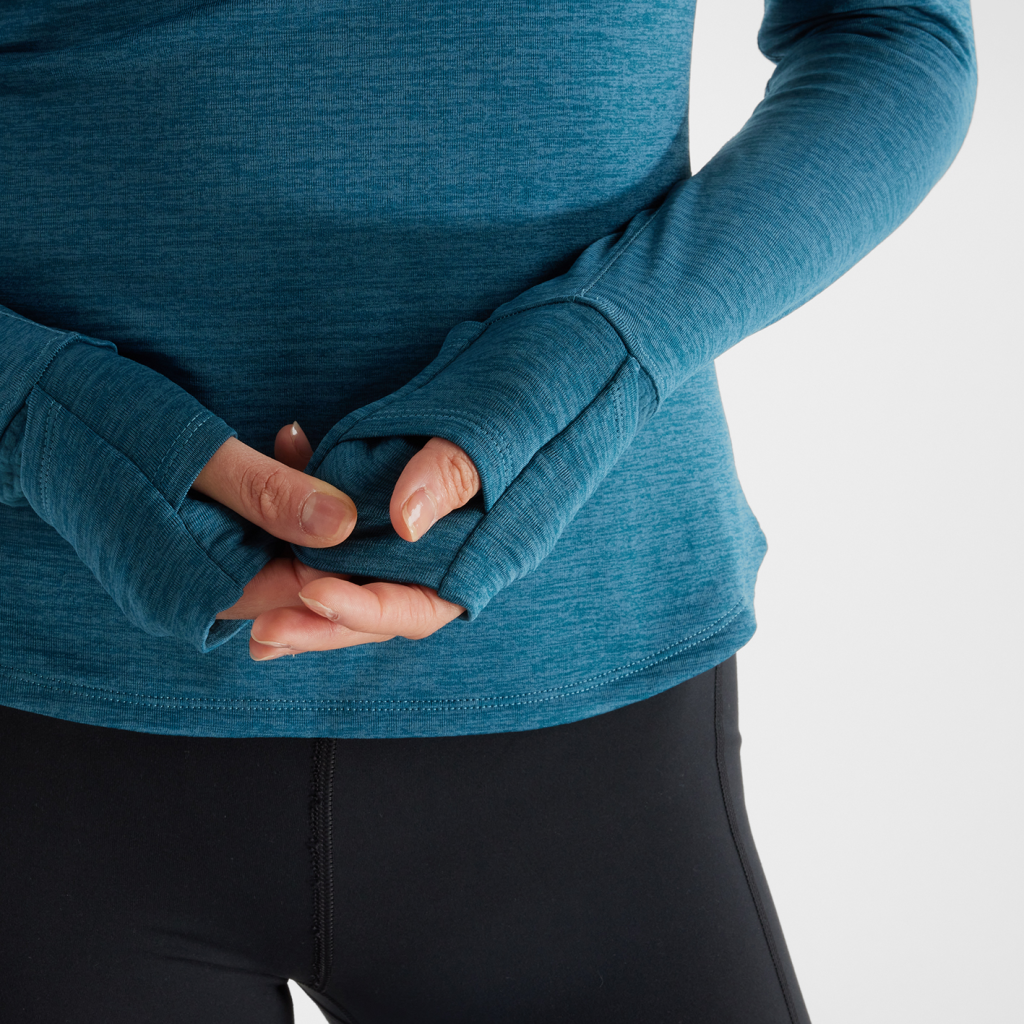 New Balance W Athletics Heat Grid Half Zip in BLAU