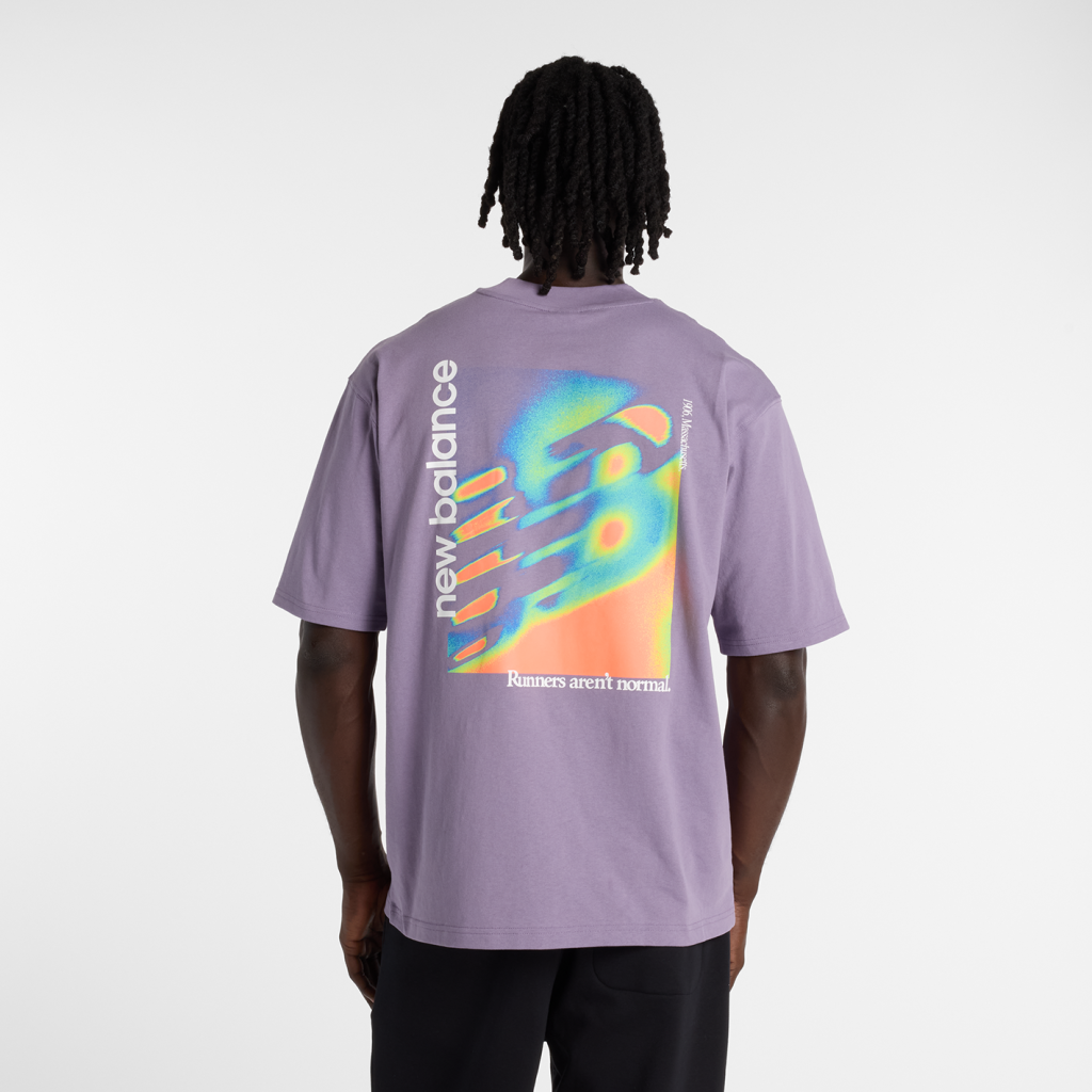 New Balance Classic Tri-Logo Heat Map T-Shirt in VIOLETT
