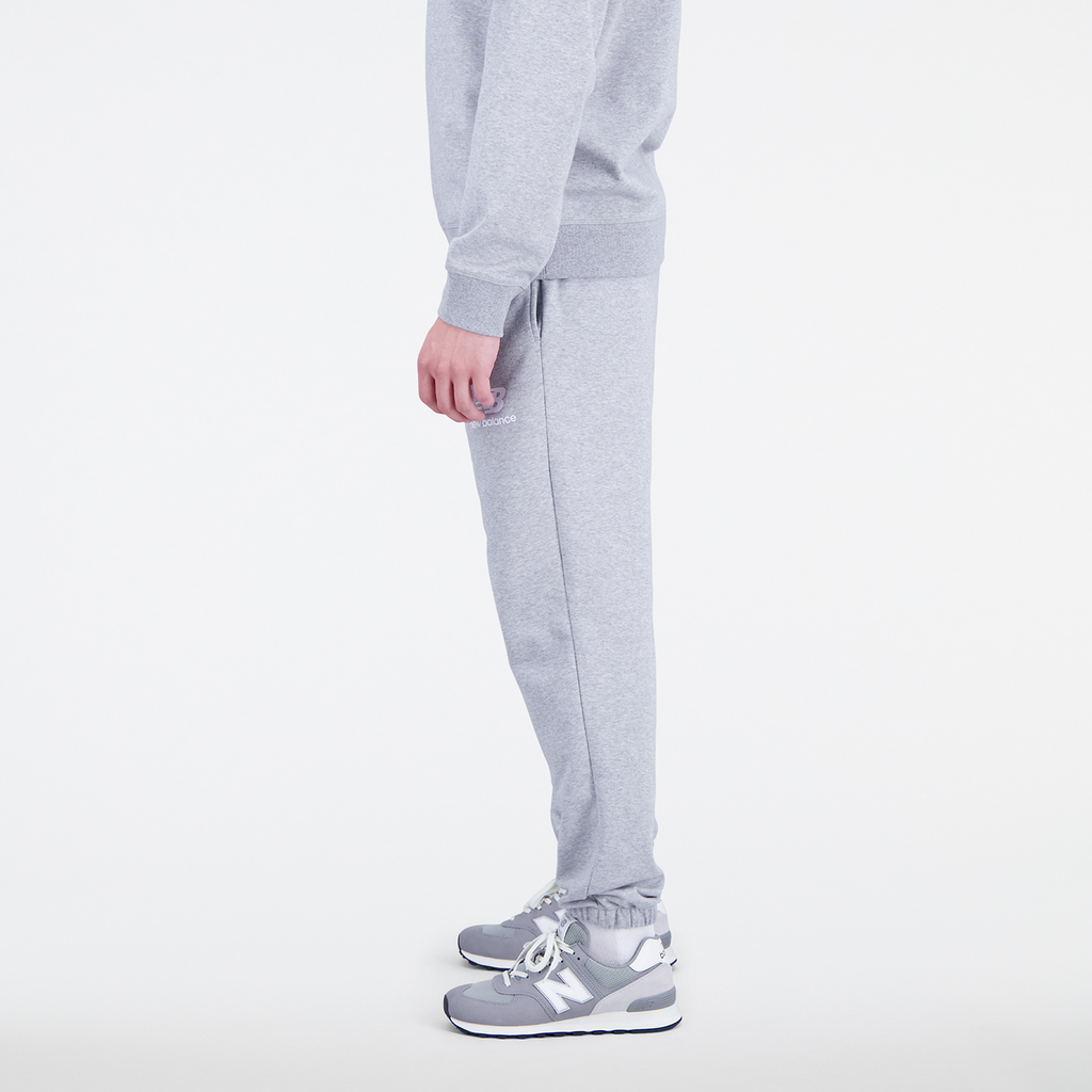 New Balance Essentials Stacked Logo Sweatpant in GRAU