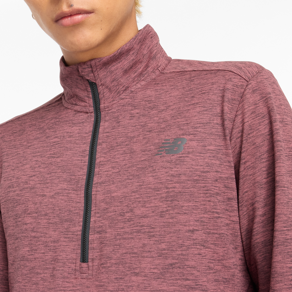 New Balance Core Space Dye 1/4 Zip in ROT