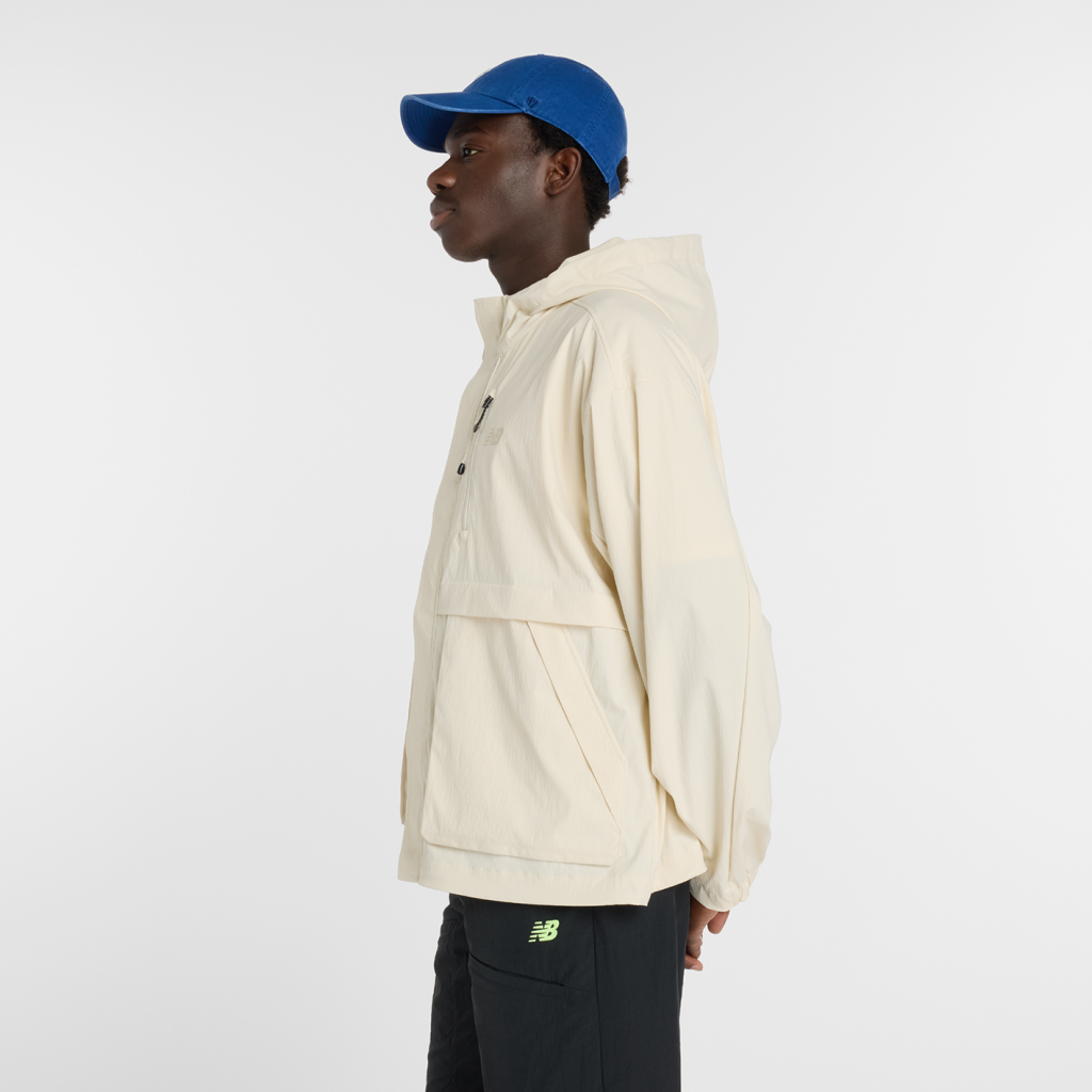 New Balance Athletics Ripstop Jacket in BEIGE