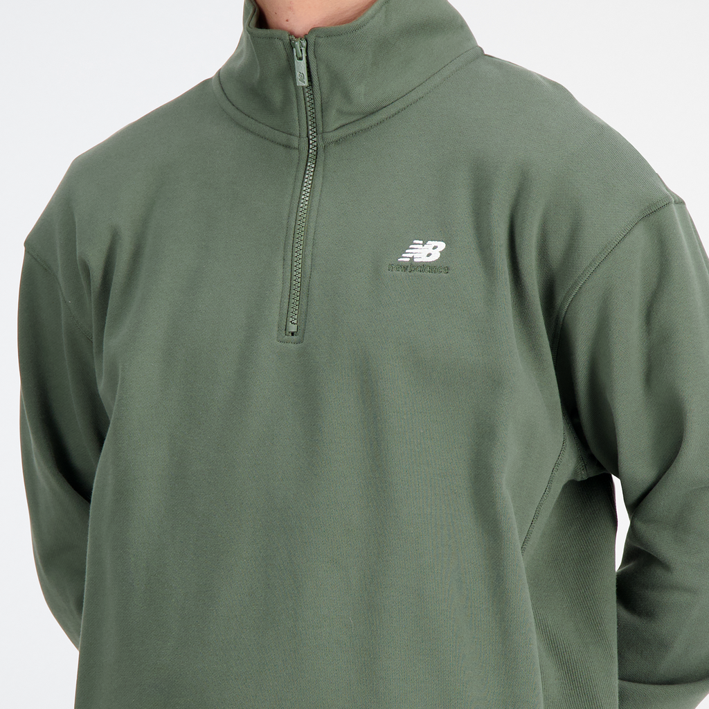 New Balance Athletics Remastered 1/4 Zip in GRÜN