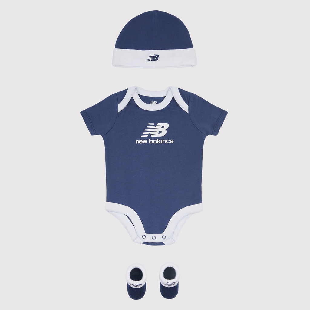 New Balance B NB Stacked Infant Set in BLAU