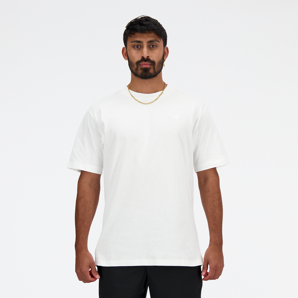 New Balance NB Athletics Cotton T-Shirt in WEISS