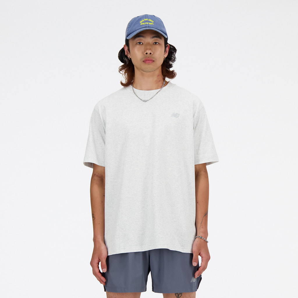 New Balance NB Athletics Cotton T-Shirt in GRAU
