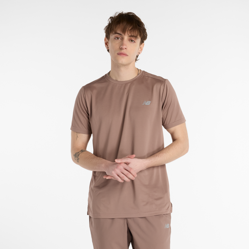 New Balance Sport Essentials Run T-Shirt in BRAUN