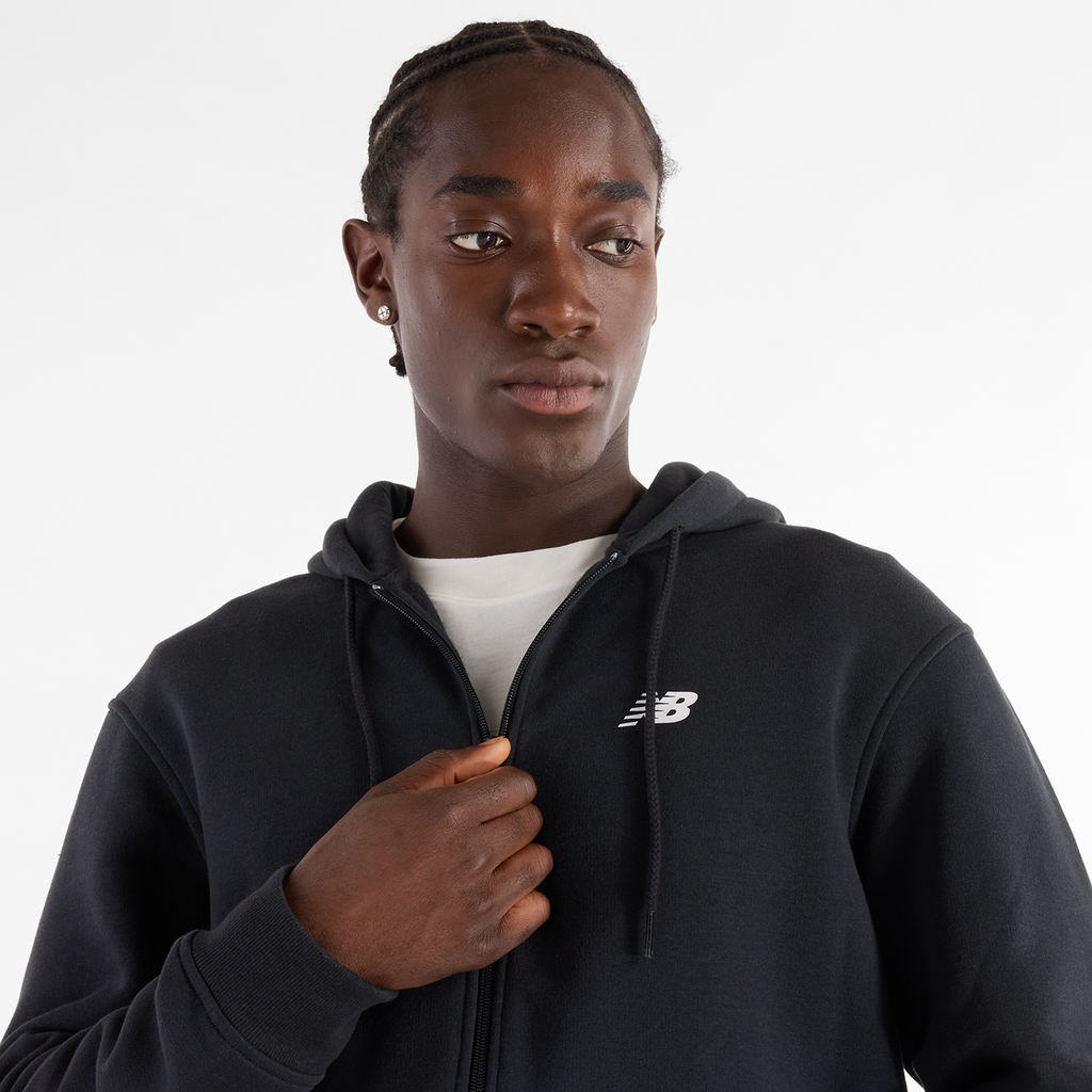 New Balance Sport Core Brushed Full Zip Hoodie in SCHWARZ