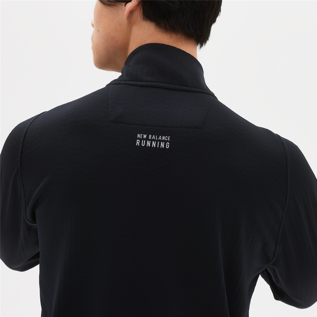 New Balance NB Heat Grid Half Zip in SCHWARZ