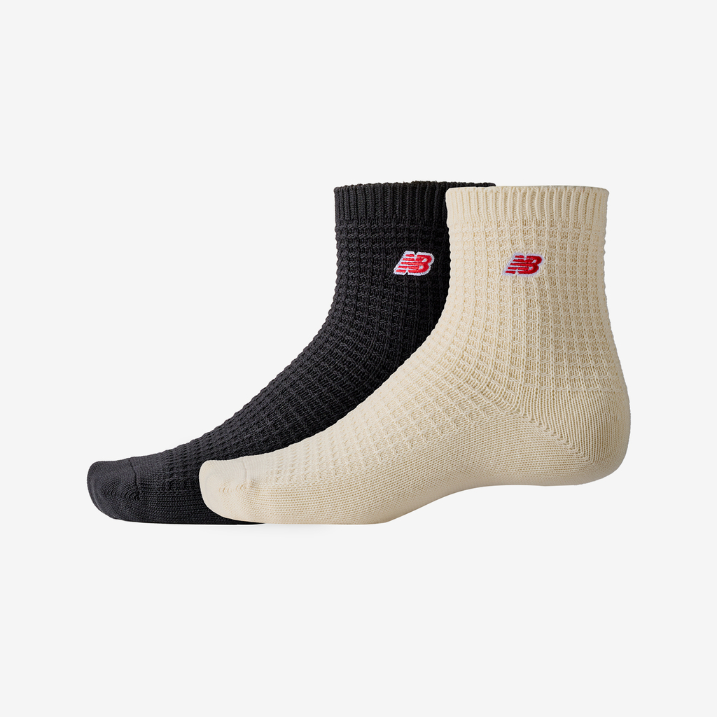 New Balance Waffle Knit Ankle Socks 2 Pack in MEHRFARBIG