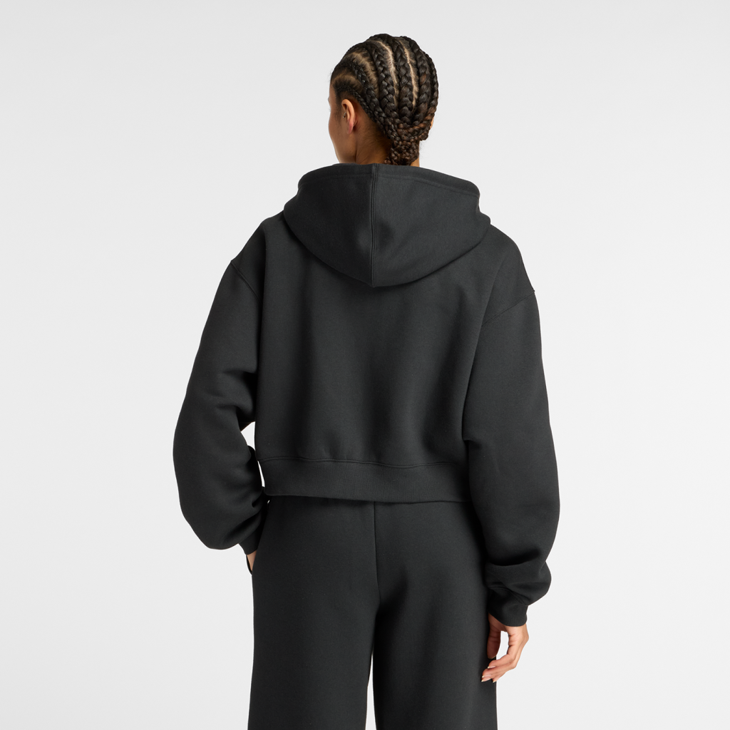 New Balance W Linear Heritage Fleece Full Zip in SCHWARZ