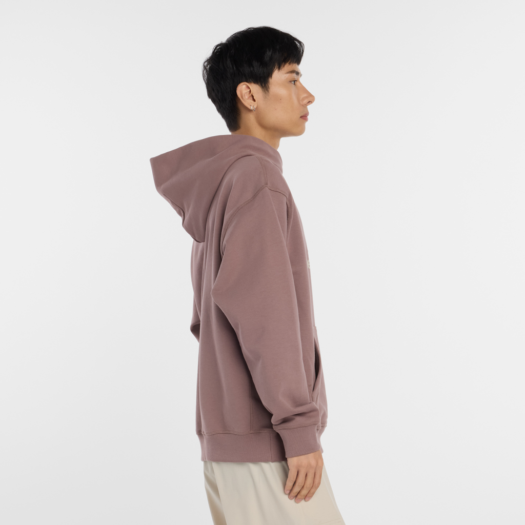 New Balance Athletics French Terry Logo Hoodie in BRAUN