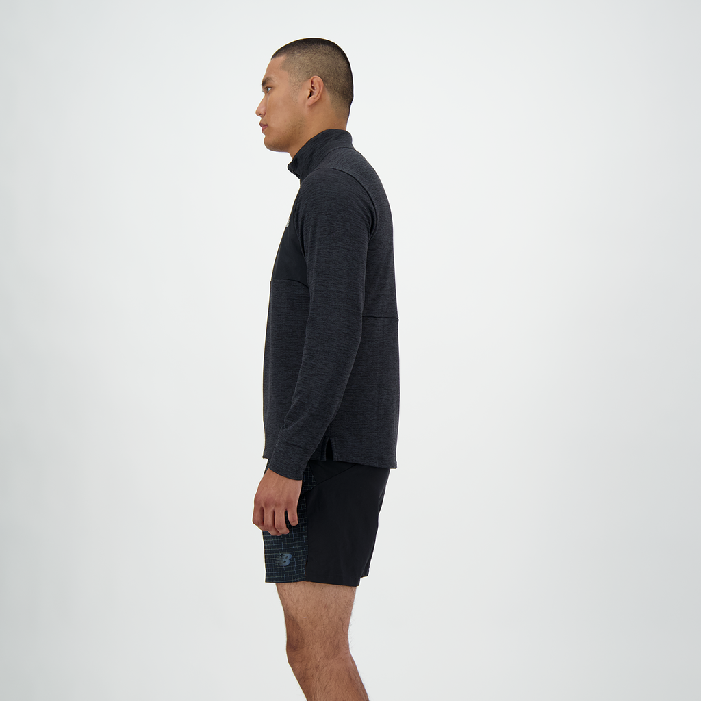 New Balance Athletics Heat Grid 1/2 Zip in SCHWARZ