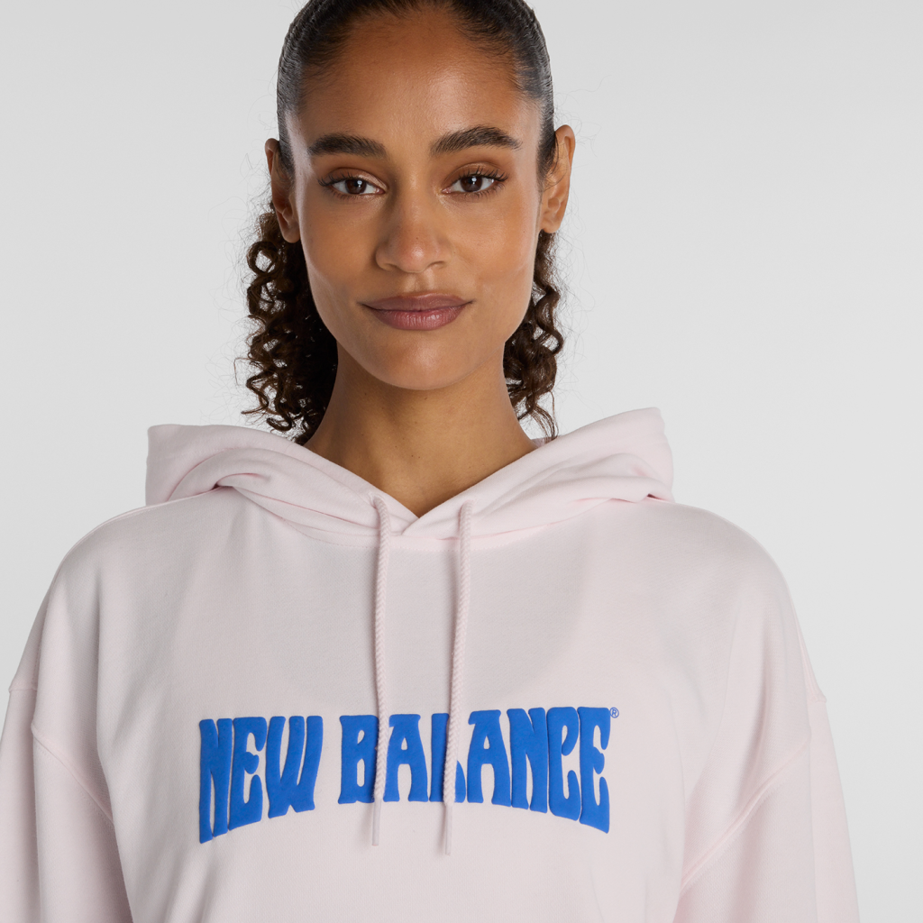 New Balance W Wavy Oversized Hoodie in PINK