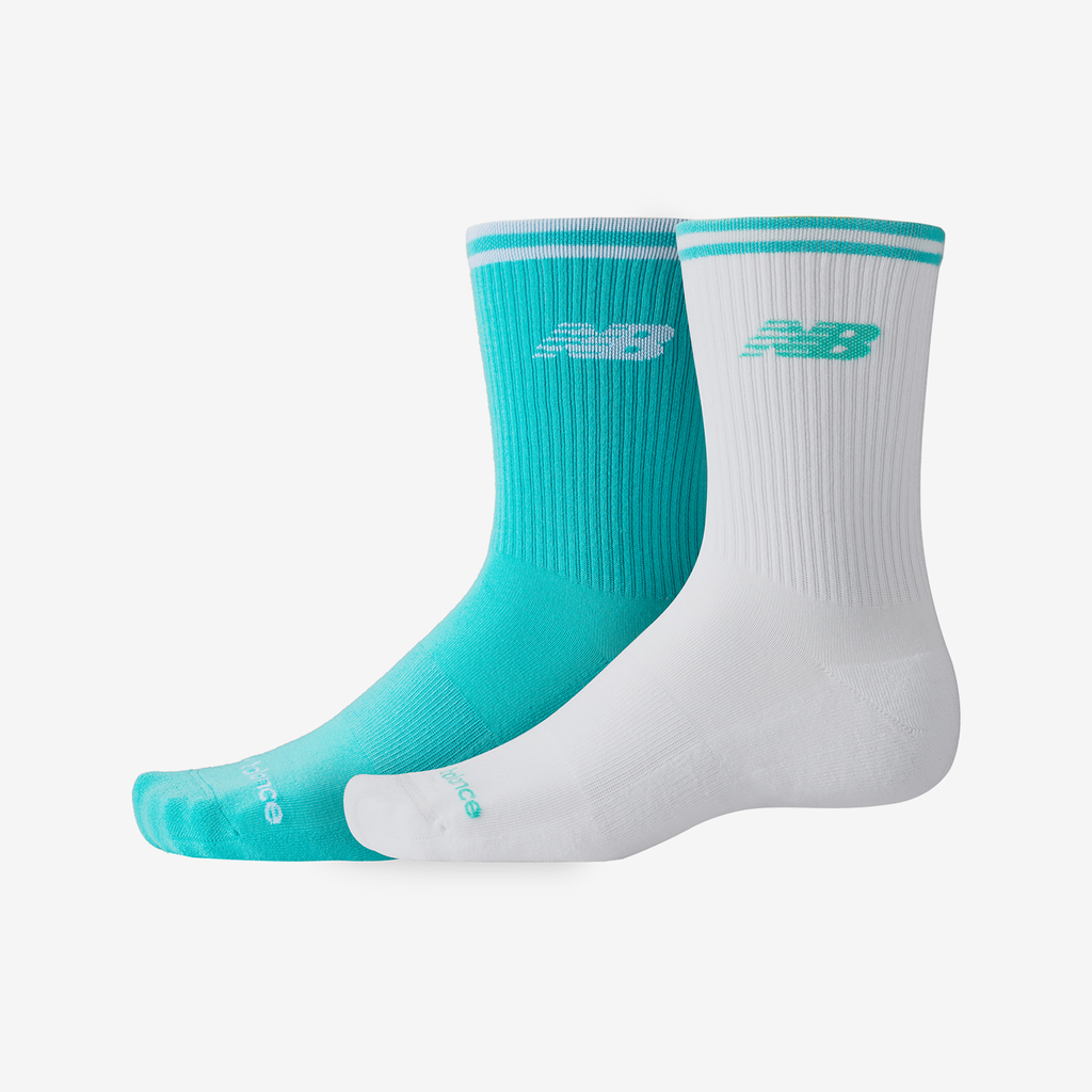 New Balance Running Stripe Midcalf Socks 2 Pack in MEHRFARBIG