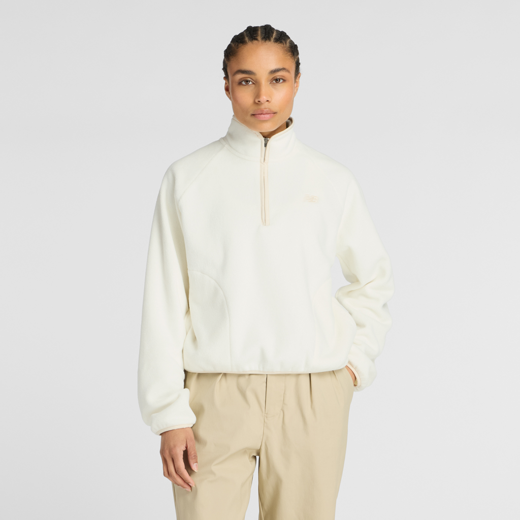 New Balance W Polar Fleece Half Zip in GRAU