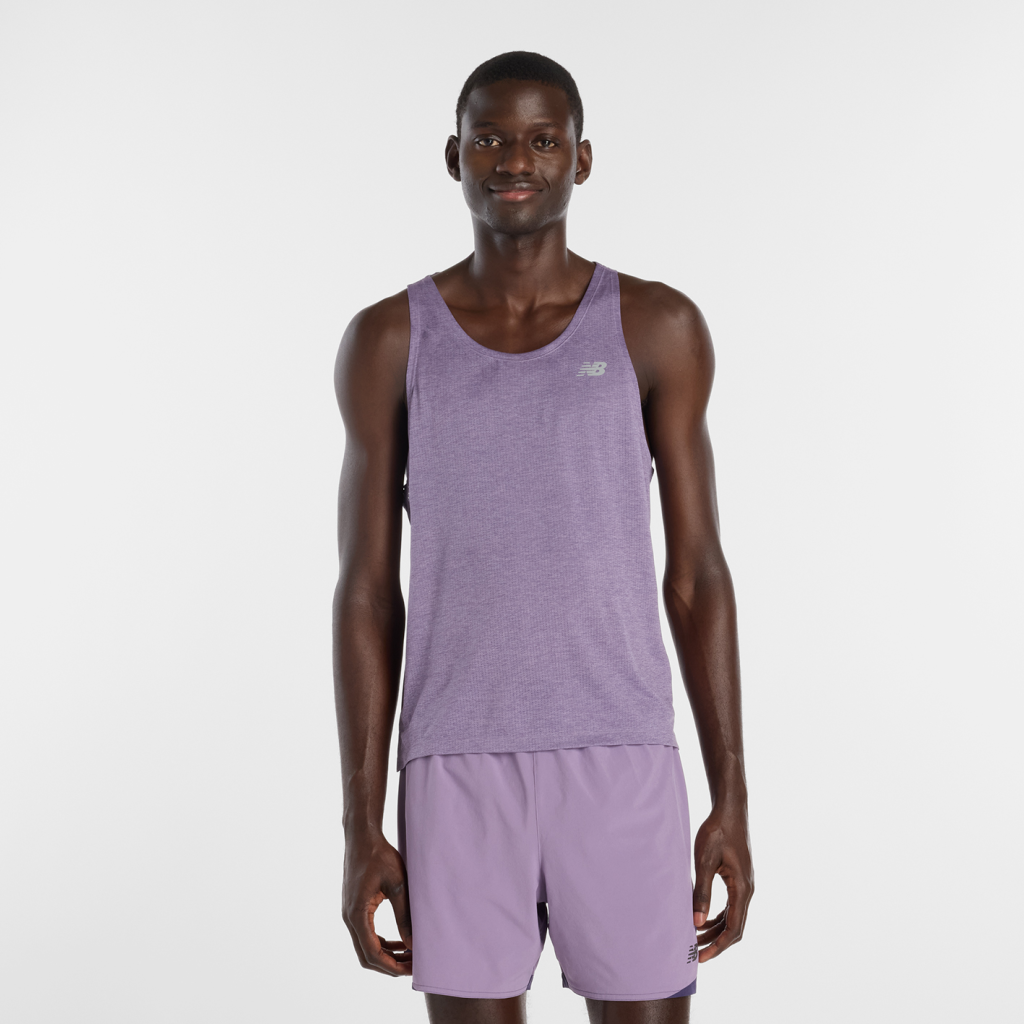 New Balance NB Athletics Run Singlet in VIOLETT