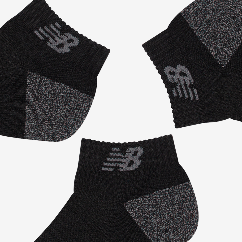 New Balance Active Low Cut Socks 3 Pack in SCHWARZ