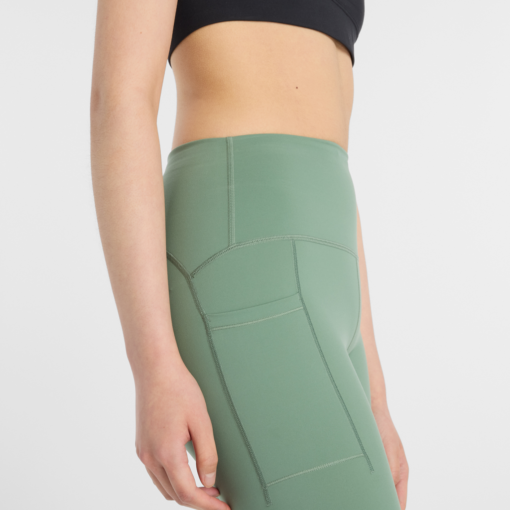 New Balance W NB Sleek Pocket High Rise Legging 27" in GRÜN