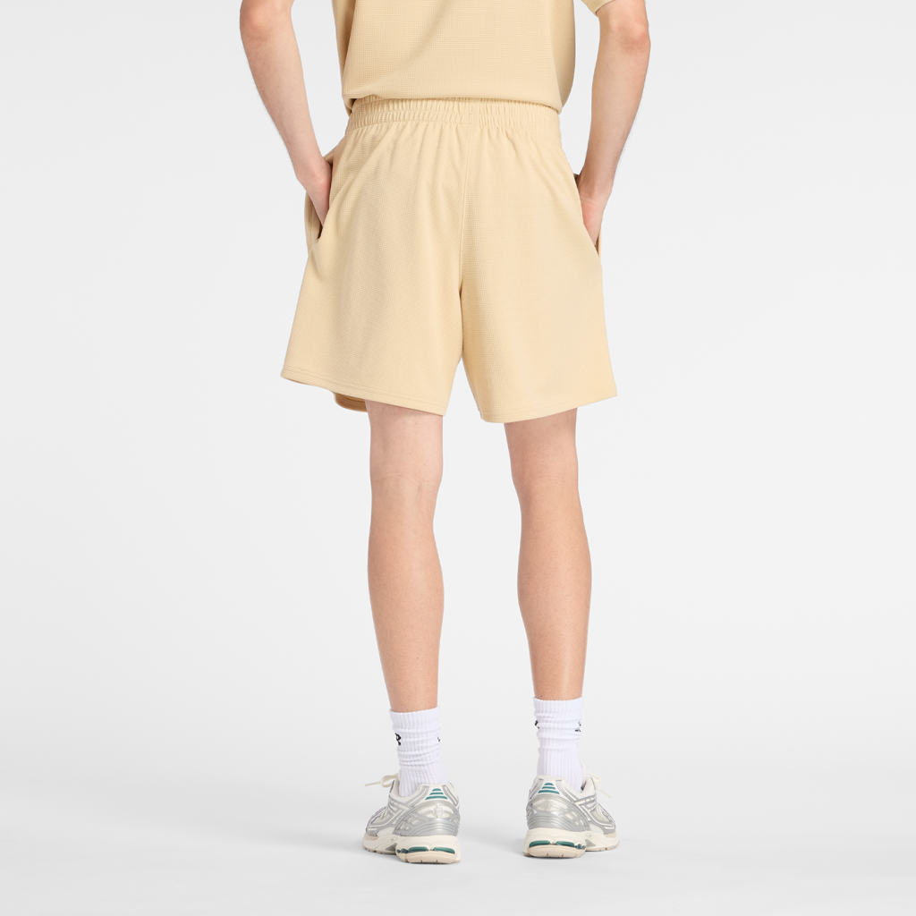 New Balance Textured Check Short in BRAUN