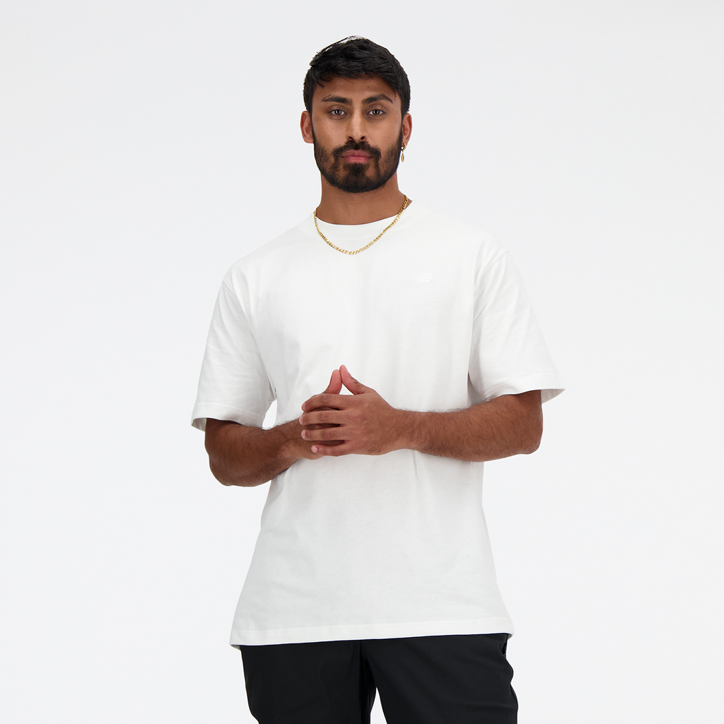 New Balance NB Athletics Cotton T-Shirt in WEISS