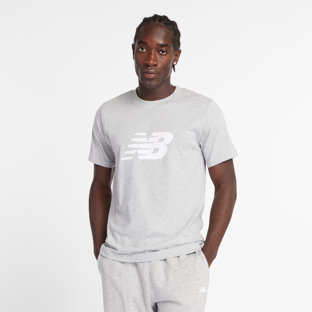 New Balance Sport Jersey Logo T-Shirt in GRAU