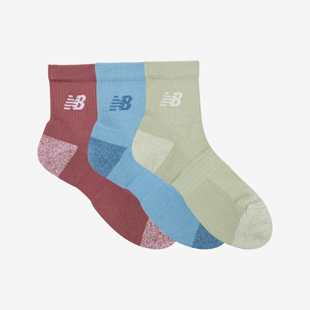 New Balance Active Quarter Socks 3 Pack in MEHRFARBIG
