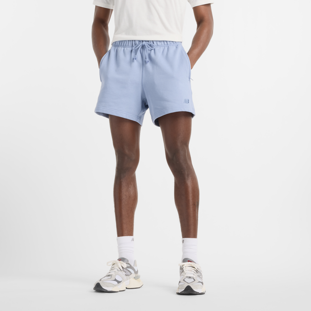 New Balance NB Athletics French Terry Short 5 Inch in BLAU