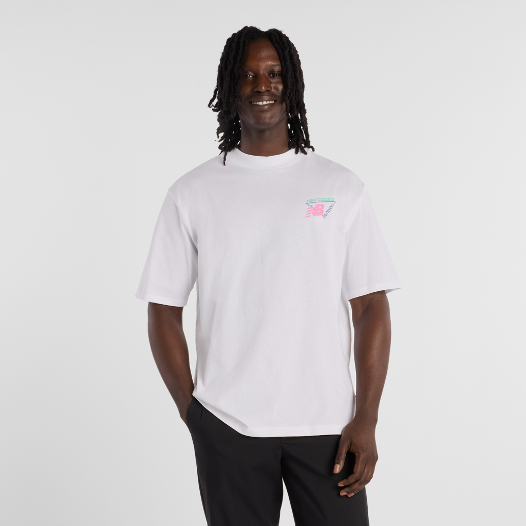 New Balance Classic Tri-Logo Heat Map T-Shirt in WEISS