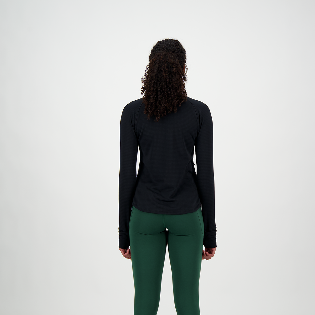 New Balance W Athletics Heat Grid Half Zip in SCHWARZ