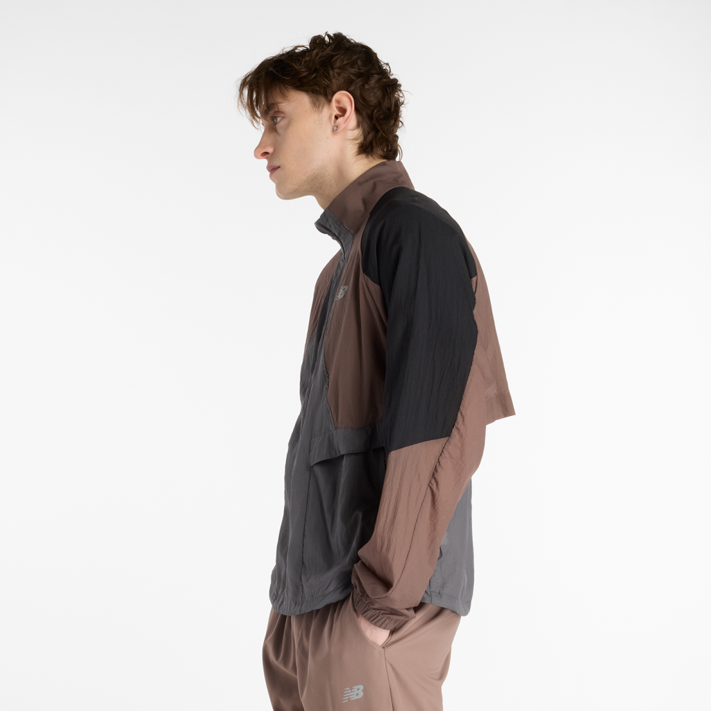 New Balance Better Run Water Resistant Jacket in BRAUN